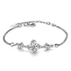 Caoshi China Factory Price Flower Shape Adjustable Bracelet Women Bracelet Silver Fashion Bracelet Jewelry