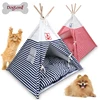 Indian Foldable woden cat house Pet Tent Dog Cat Kennel Nest Wood Pet Puppy Igloo House