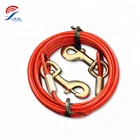 PVC Coated Steel Wire Dog Tie Out Cable Leash For Pet Dog
