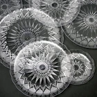 Food Plate Bulck Plastic Plate Manufacturer Food Grade Clear Disposable Plastic Crystal Plate Fruit Plate