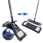 Professional Microfiber Flat Mop Stainless Steel Extendable Handle Wet or Dry Mop