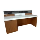 Hotel furniture wooden desk with Micro fridge combo