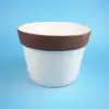 Round Windowsill adornment white ceramic indoor pots