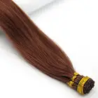 wholesale Pre Bonded Keratin i tip hair extensions Indian Remy Human Hair Extension 16-24" Straight 100s 33# Auburn