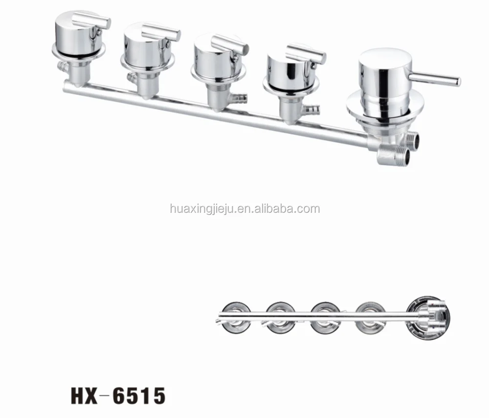 Bathroom Multifunction temperature control valve brass mixer tap wall mount bath shower faucets
