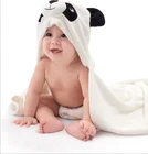 Bamboo baby hooded bath towel with bamboo washcloths set