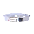 Jinyuan High Arc Stainless Steel Tempered Glass Kettle Lid Without Handle For Kitchen Cooking