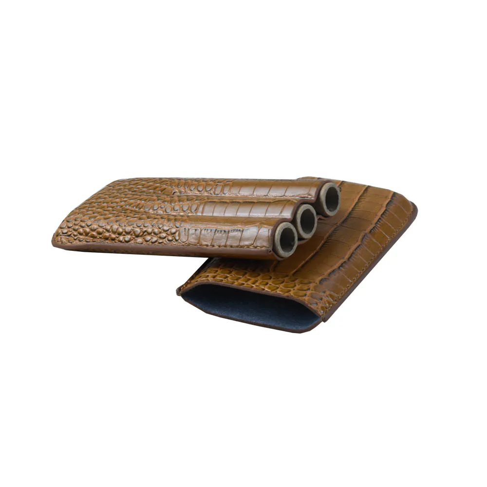 ustom PU Leather Travel Gift Tube Accessories Holder Cigar Case