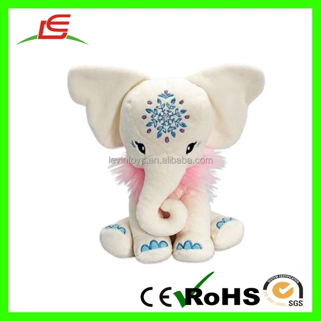 d806 plush white elephant cute india idol baby toys