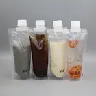 200ml 250ml 500ml 1L 5L custom printed milk coffee tea drink bag stand spout pouch