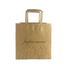 Customized resealable style simple design private label kraft paper bag with handle