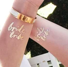 Custom Team Bride Flash Metallic Tattoo Sticker Designs