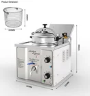 Electric Table Top Chicken Pressure Fryer Chicken Express Pressure Fryer Kuroma MDXZ-16