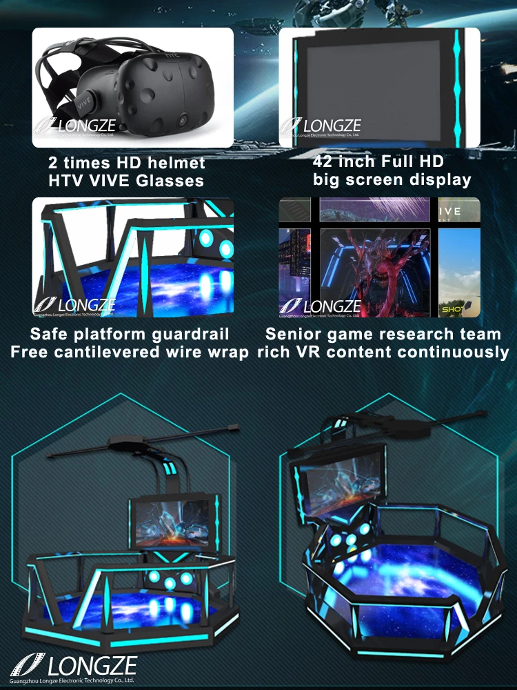 hottest interactive vr games vr battle game equipment with best quality VR Mars