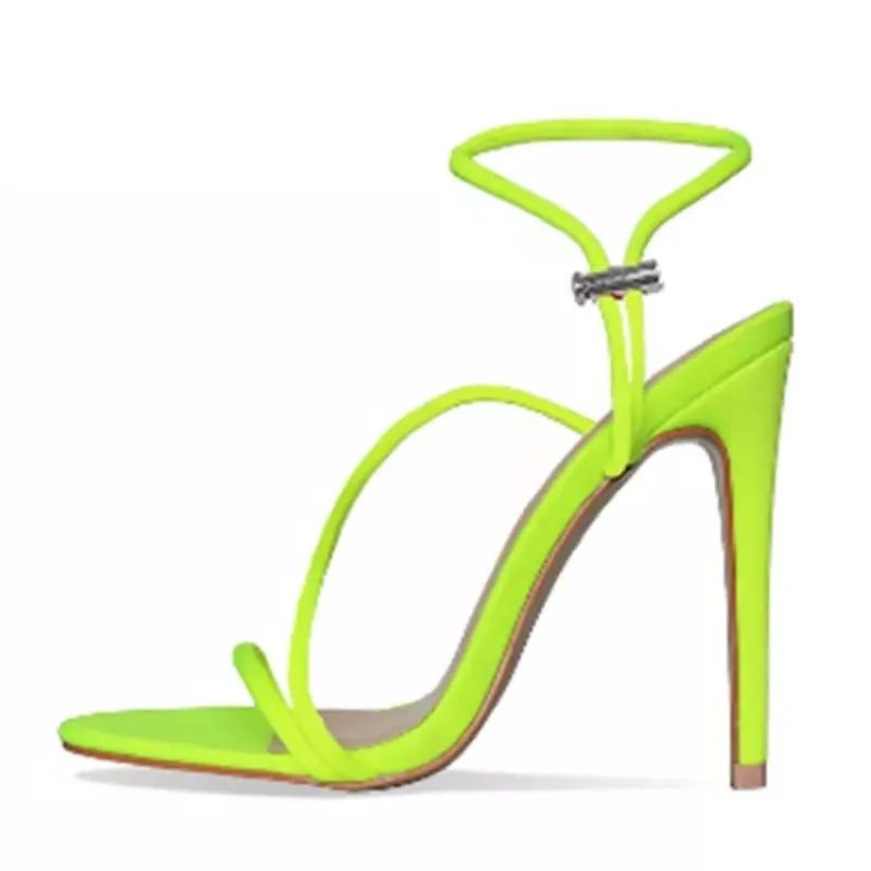 Nueva moda europea fluorescente Zapatos De Mujer verano Stiletto tacones altos para las mujeres bombas Zapatos