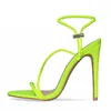New European Fashion Fluorescent Zapatos De Mujer Summer Stiletto High Heels for Women Pumps shoes