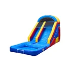 Factory price slip n slide inflatable water slide the city with swimming pool for sale