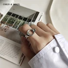 Sterling silver vintage do old geometric woven rings jewelry fashion rings