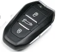 Best price original 508 3 buttons car remote key 433mhz with emergency key with logo for 433mhz peugeot