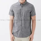 100% cotton oxford fabric short sleeve men shirt
