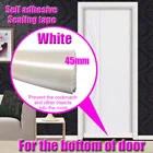 White 45mm Self Adhesive Silicone Rubber Sealing Strips Wooden Aluminum Glass Door Bottom Sealed Waterproof Weatherstripping