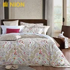 300T Luxury Linen Printed Duvet Cover Set with Full Package Service