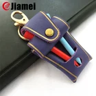 Factory custom embossed logo genuine leather/pu leather keychain