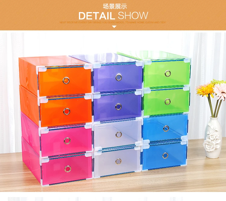 Atistic SFJ NEW Eco-Friendly Shoe Storage Box Case Transparent Plastic Storage Box Rectangle PP Shoe Organizer Thickened drawer Shoe Box