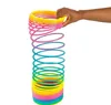 LZY510 Hot Plastic Magic Rainbow Coil Spring 8.7 *9 cm Big Size Slinky Colorful Novelties Rainbow Spring For Educational Toys
