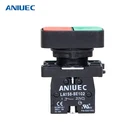 ANIUEC XB2-EL8325(LAY5-EL8325) double end 1 flush green push button 1 flush red pushbutton switch
