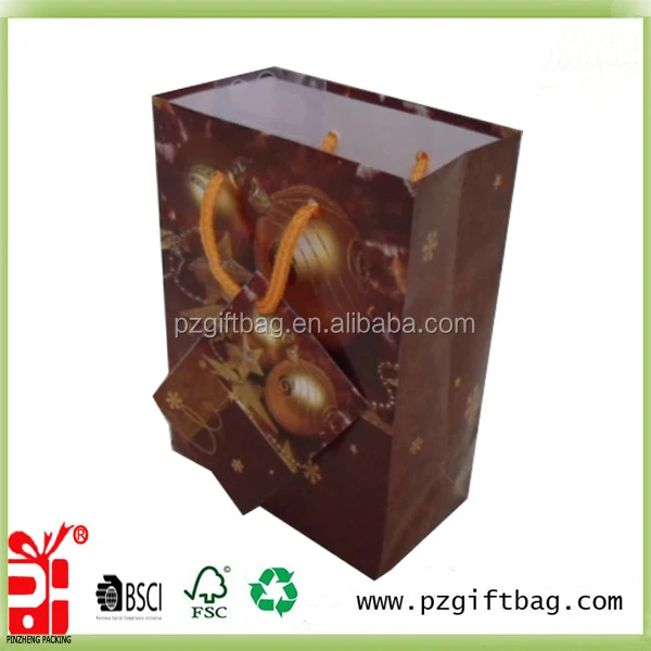 christmas mini handle gingham gift paper bags