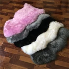Factory direct rug pure real lamb fur wool blanket
