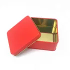 Custom Size 2oz Metal Red Black White Pink Silver Color Square Tea Coffee Storage Can Tin Box