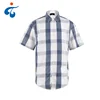 Custom logo Wholesale casual plaid cotton fashionable short sleeve menswear