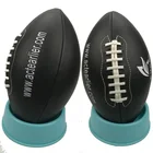 ActEarlier custom logo design print grain surface PVC leather black american football balls size 9