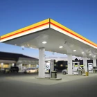 Steel Structure Petrol Station Canopy With Simple Assembly