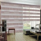 automatic jacquard fabric day and night zebra window blinds curtain