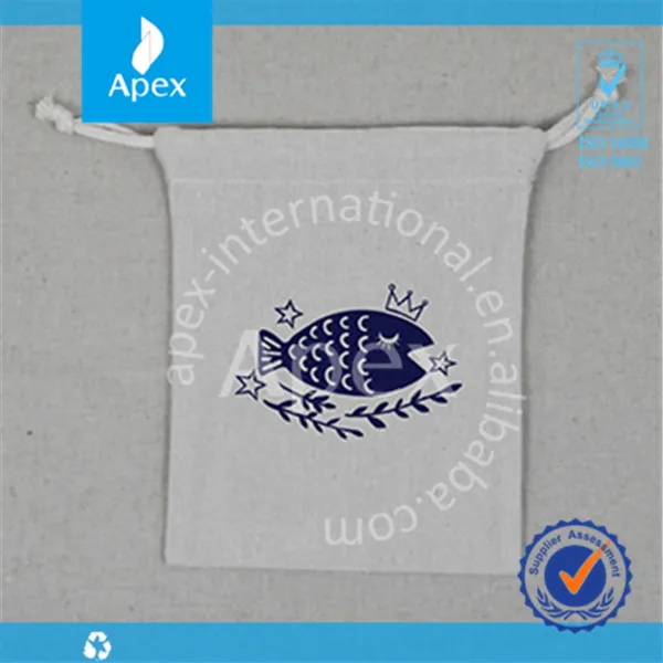 2014 Top selling cotton baby drawstring gift bag