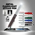 Custom material 3 in 1 ballpoint pen stylus pen and flashlight pen