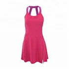 Designer Women Dresses Plain Red Lycra Tennis Dress Clothes