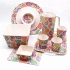 USA popular bamboo fiber eco friendly BIO dinnerware,bowls, jug, plate set, food dishes