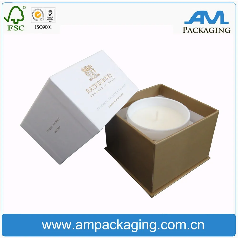 packaging boxes custom logo rigid cardboard candle gift box