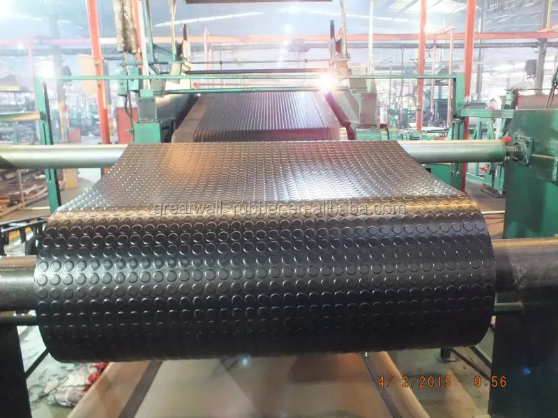 Circular Pattern Rubber Matting Round Button Rubber Roll