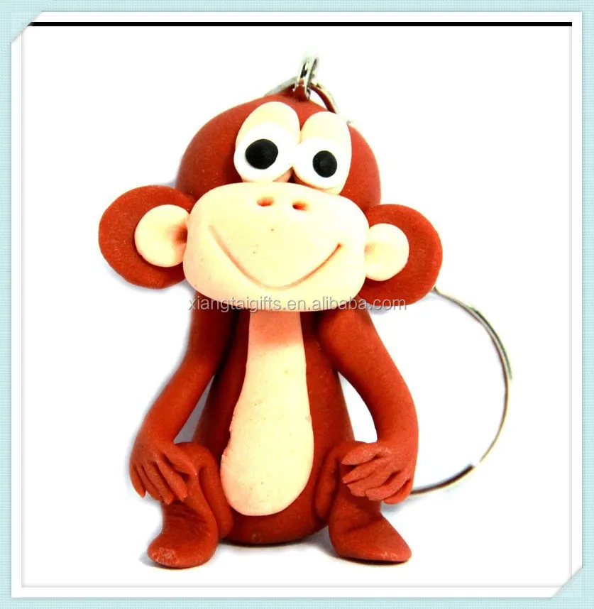 monkey plush keychain