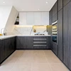 Australian standard modern black melamine kitchen cabinet