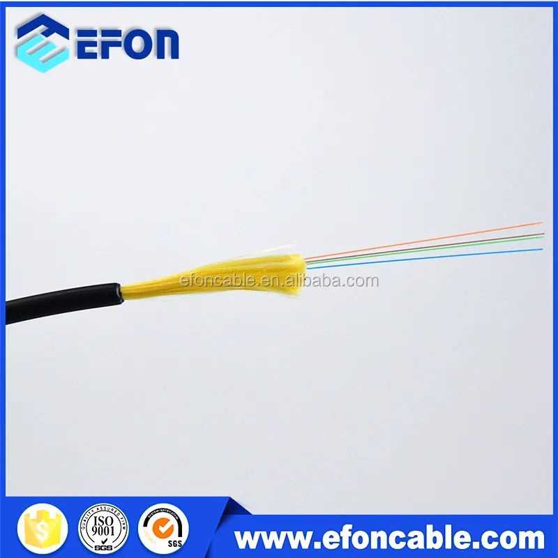 LSZH Jacket kevlar yarn armor 4 core multimode fiber optic cable , micro drop cable, View 4 core