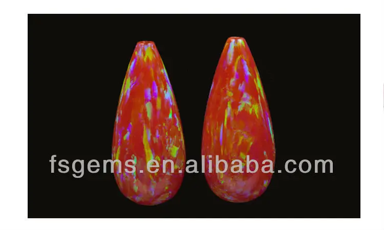 2GC03106A Gemstone Factory Supplies Drop Shape Synthetic Opal Stones Price Per Gram with Best Rough Created Opal Material