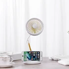 4 in 1 Rechargeable fan with pen and mobile phone holder and table lamp