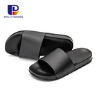 Anti-Slip Custom Black Men Floor Slipper Shoes Blank Slide Sandal