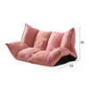 Velvet Futon Pink Fabric Sofa Bed, Living Room Sofa Bed, Japanese Bed and Velour Sofa Floor Sofa Bed Wholesale